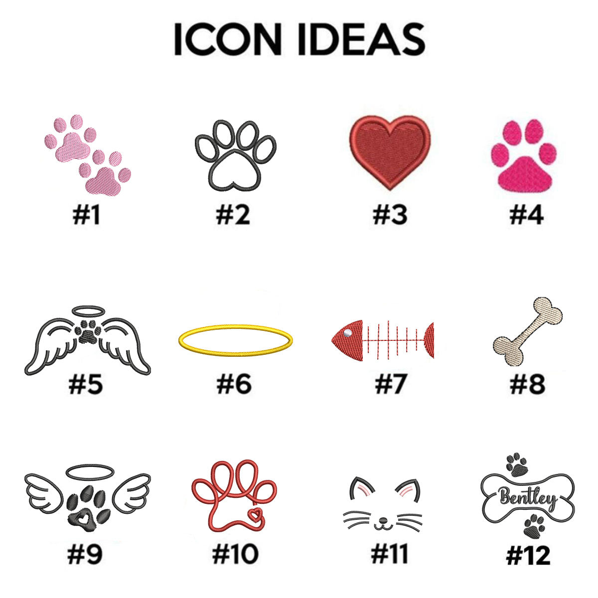 Custom Cat Portrait Embroidered Sweatshirt - Personalized Pet Faces with Names - Cat Owner Gift