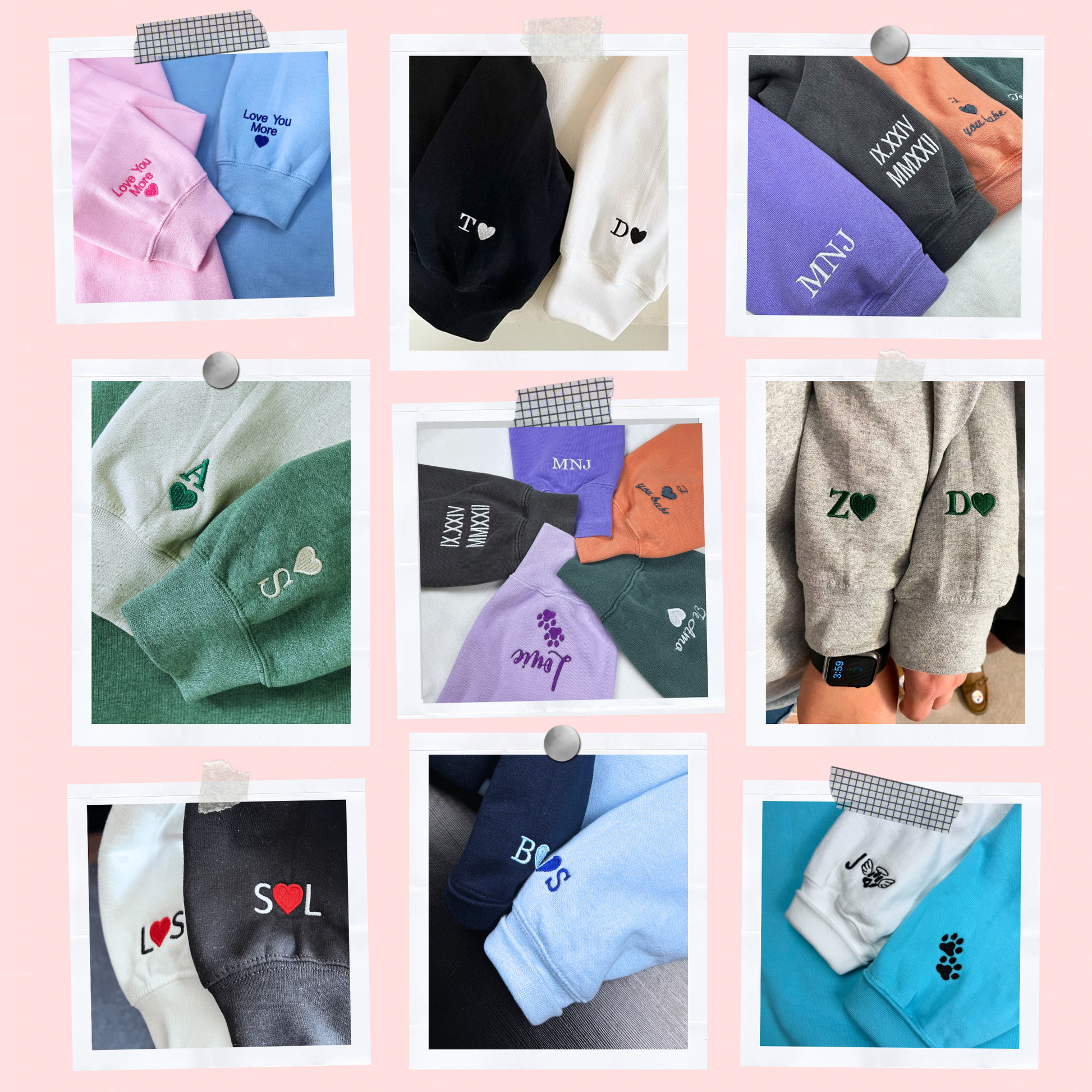 Dad Daughter Custom Embroidered Hoodie - Personalized Father Sweatshirt - Perfect Father's Day Gift