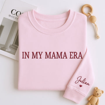 Mama Era Custom Embroidered Sweatshirt - Personalized Name - Mother's Day Gift