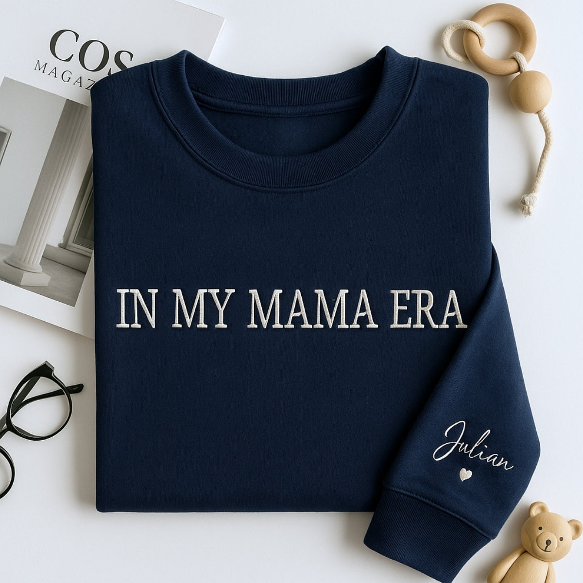 Mama Era Custom Embroidered Sweatshirt - Personalized Name - Mother's Day Gift