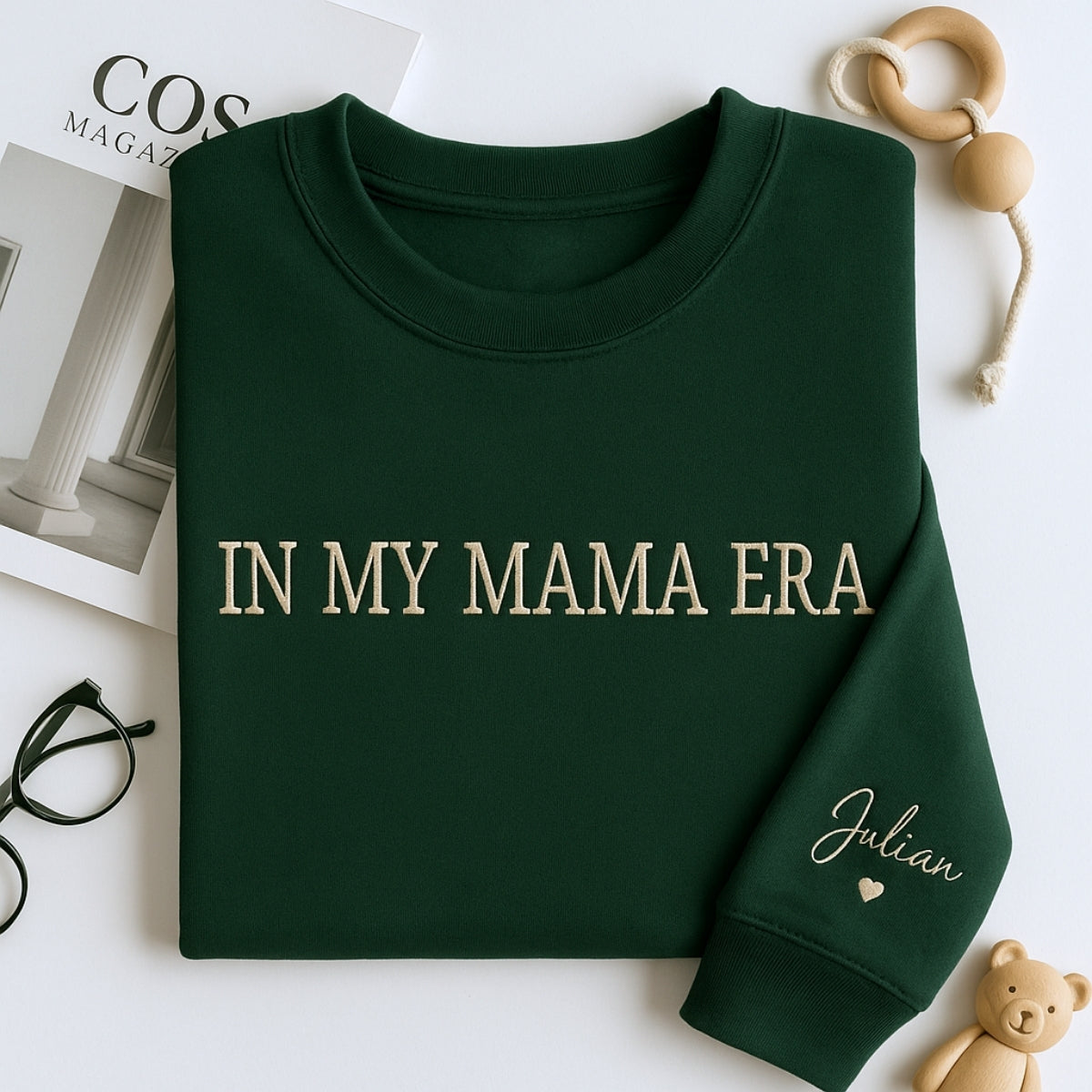 Mama Era Custom Embroidered Sweatshirt - Personalized Name - Mother's Day Gift
