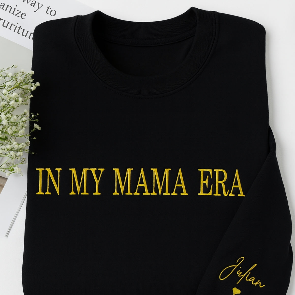 Mama Era Custom Embroidered Sweatshirt - Personalized Name - Mother's Day Gift