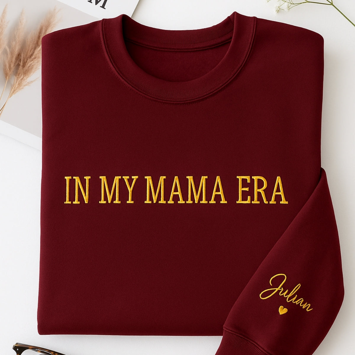 Mama Era Custom Embroidered Sweatshirt - Personalized Name - Mother's Day Gift