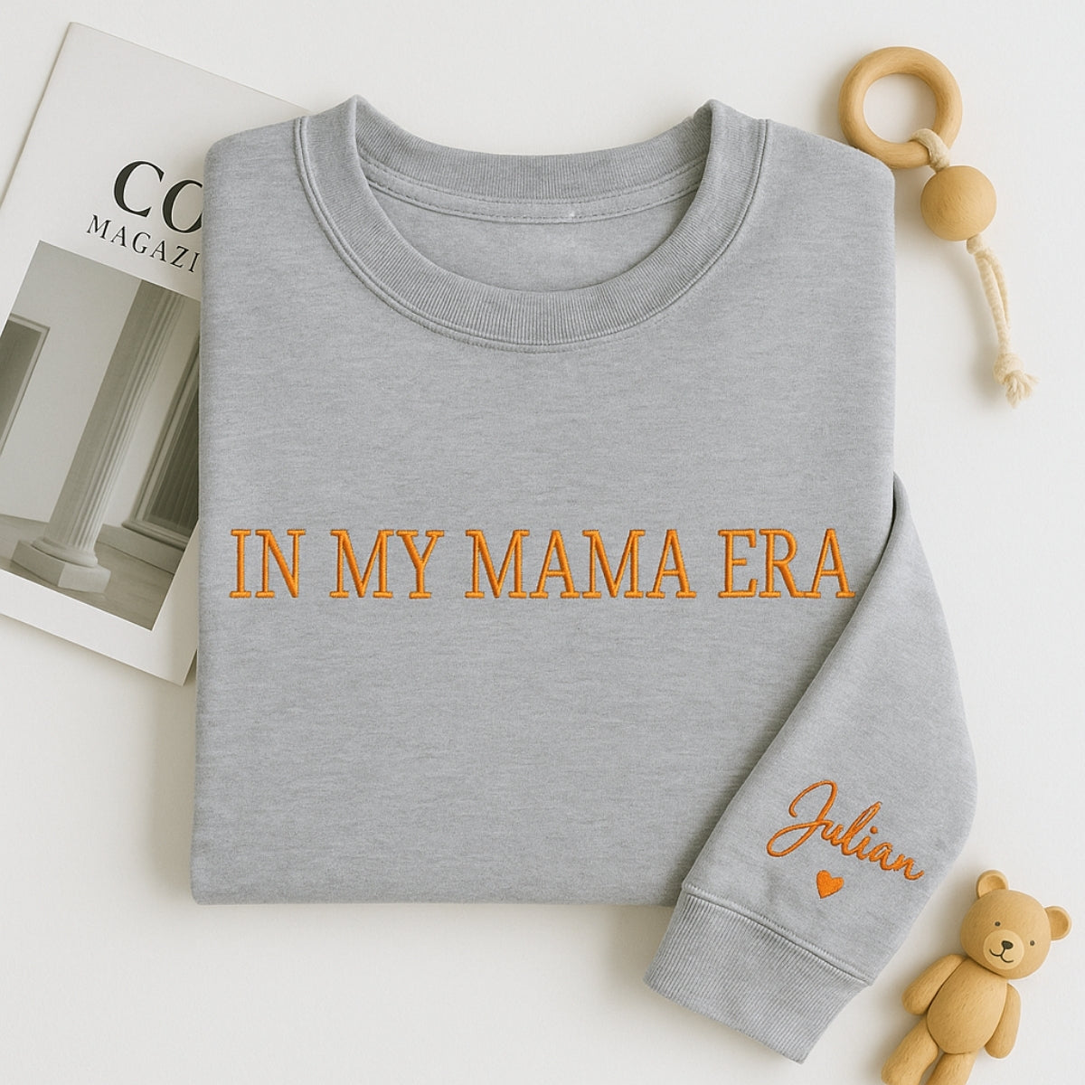Mama Era Custom Embroidered Sweatshirt - Personalized Name - Mother's Day Gift